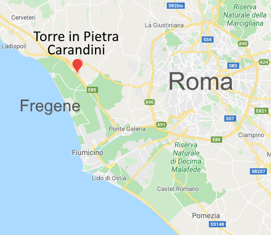 Mappa della posizione azienda a nord di Roma
