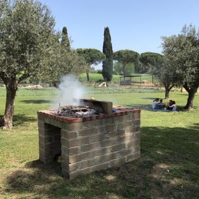 La postazione per fare il barbecue